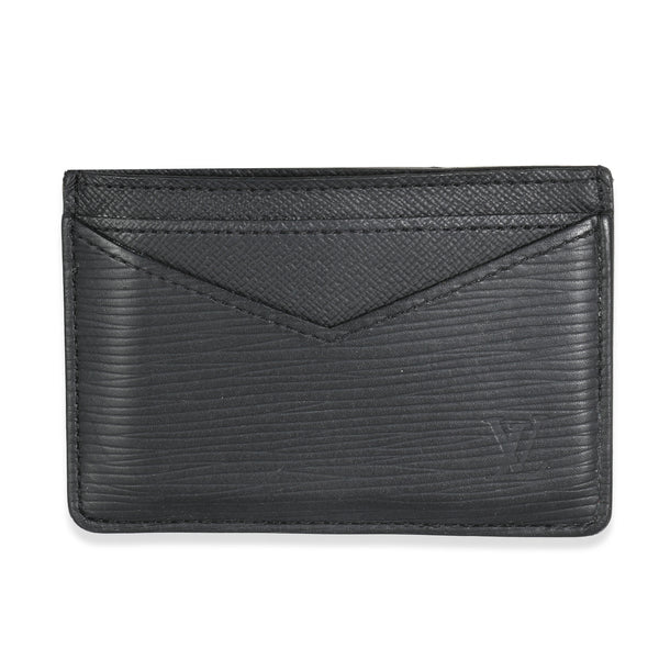 Louis Vuitton Black Epi Leather Neo Porte Cartes Card Holder