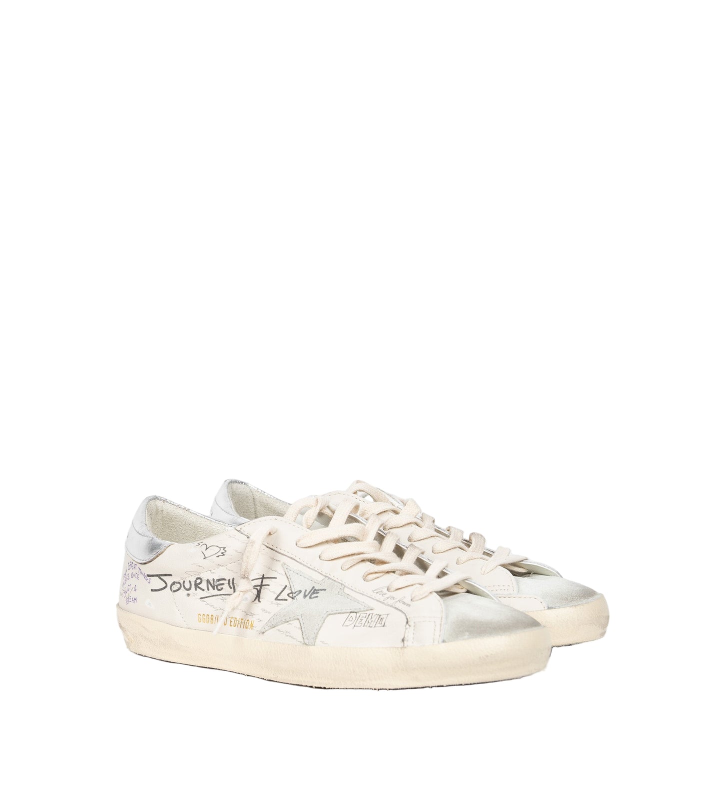 GOLDEN GOOSE Superstar Sneaker Suede Star White Silver Ice