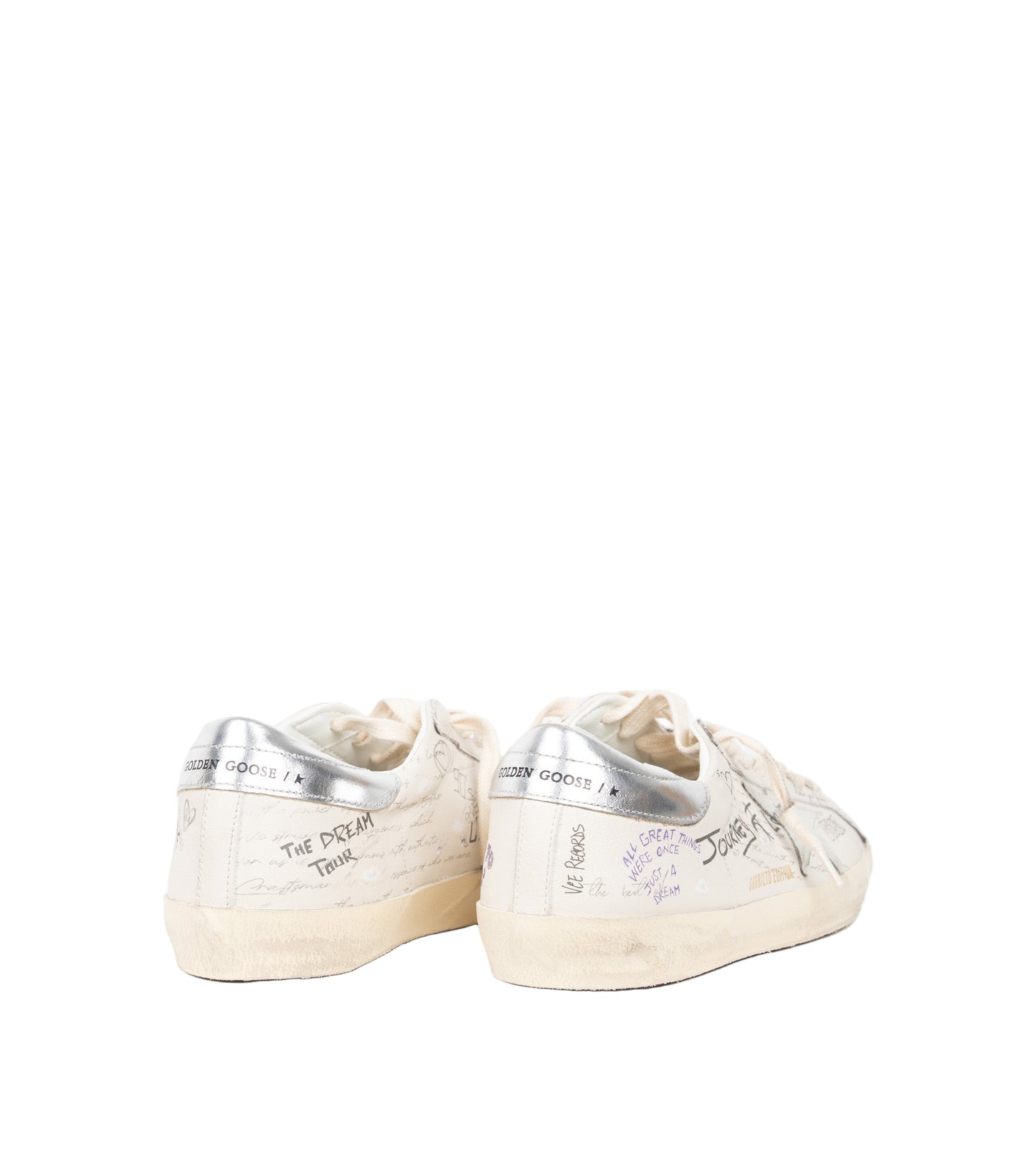 GOLDEN GOOSE Superstar Sneaker Suede Star White Silver Ice