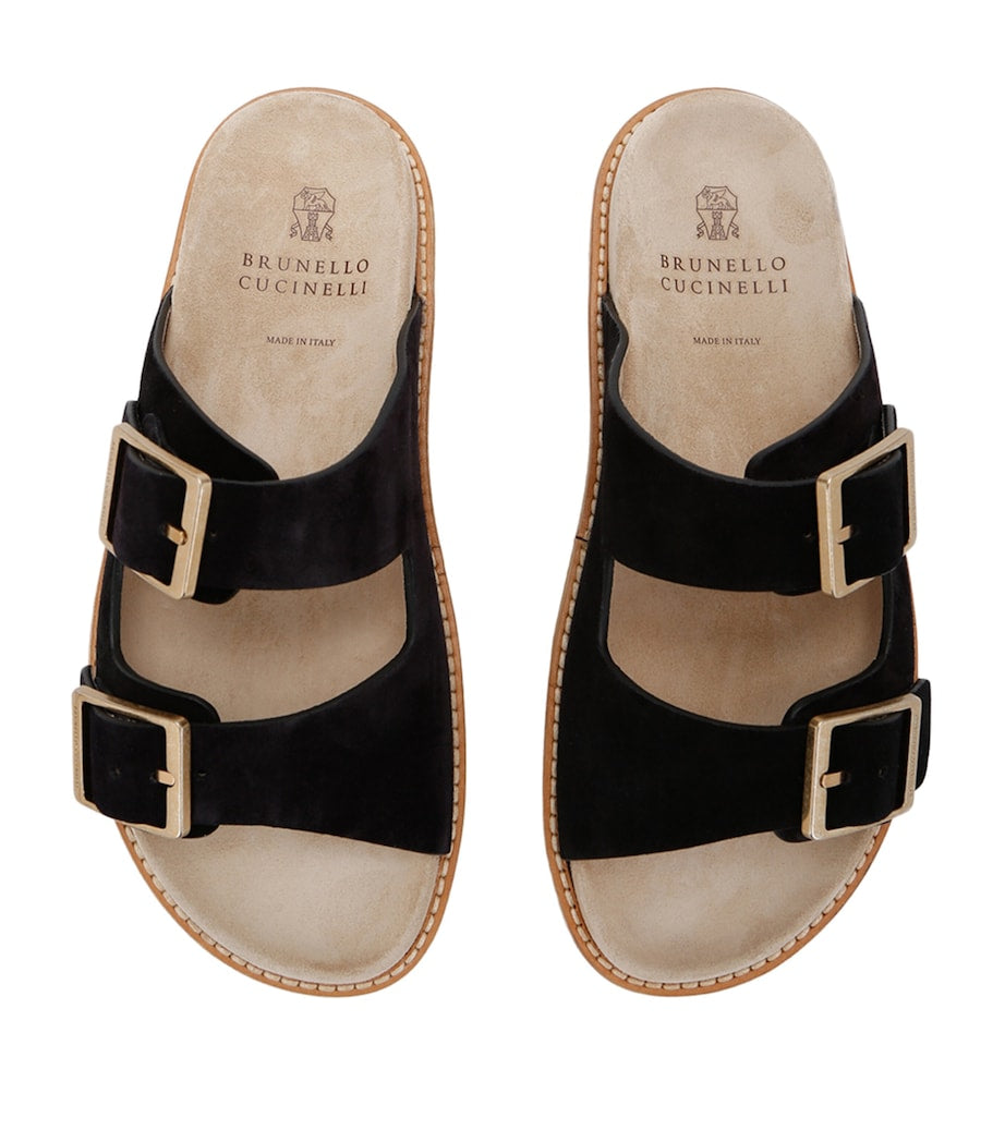 BRUNELLO CUCINELLI
Suede Double-Strap Sandals